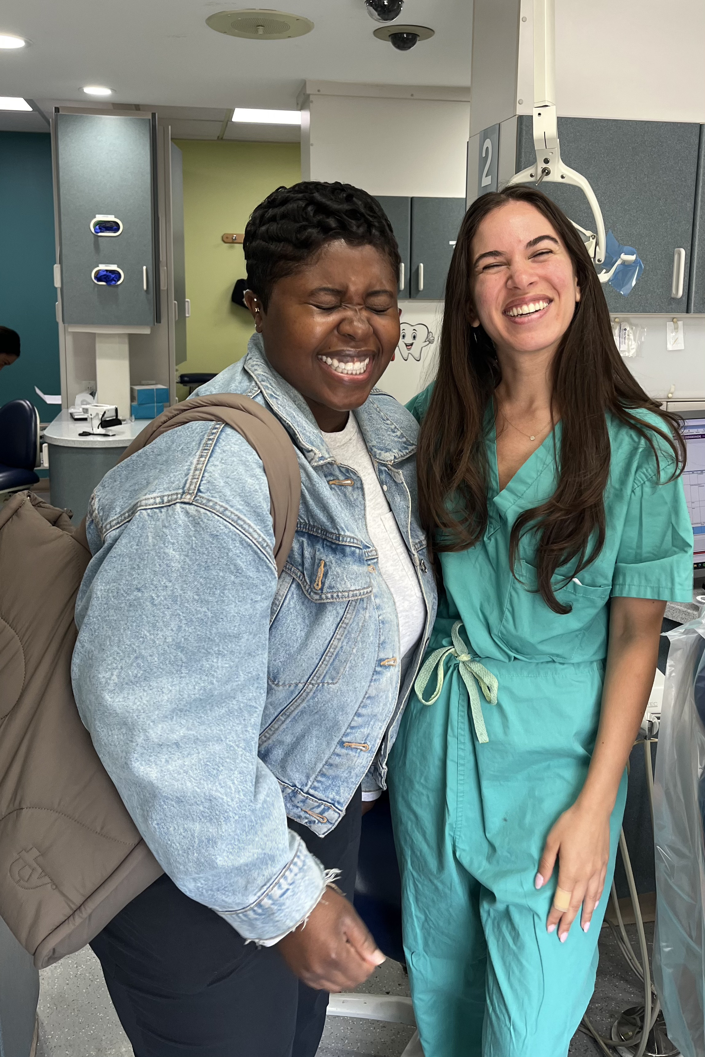 Dr. Kahen with a patient